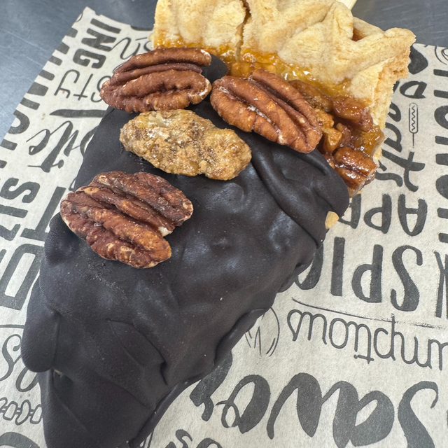 Chocolate Dipped Pecan Pie.